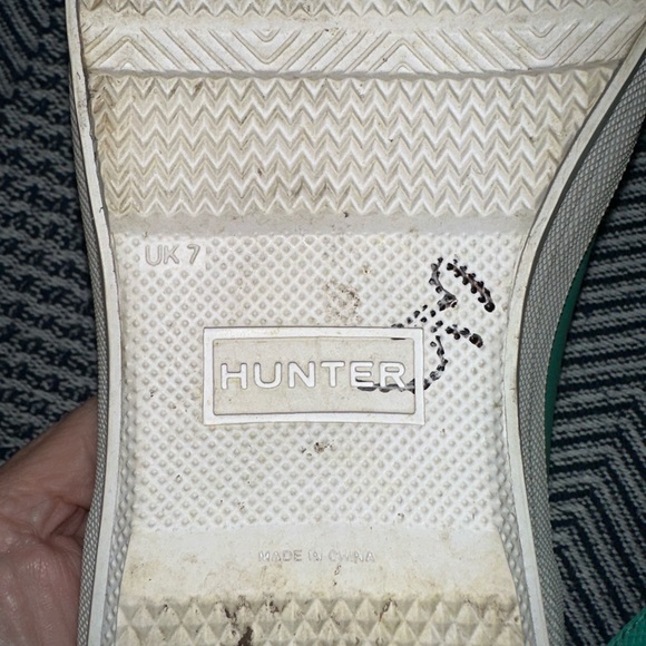 Hunter Turquoise Rain Shoe Sz 9 - Picture 4 of 4